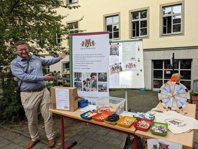 Stand Verein der Freunde des AAG Regensburg e.V. beim Sommerfest